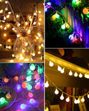 Kugel Lichterkette 33FT Feen Lichter batteriebetrieben, 100 LEDs Globe String Lichter Fernbedienung Timer Weihnachten mit 12 Modes Indoor wasserdichte String Lichter (Warmweiß für Multicolor) ÖZEN SAAT