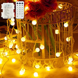 Kugel Lichterkette 33FT Feen Lichter batteriebetrieben, 100 LEDs Globe String Lichter Fernbedienung Timer Weihnachten mit 12 Modes Indoor wasserdichte String Lichter (Warmweiß für Multicolor) ÖZEN SAAT