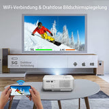 Beamer, 5G WiFi Bluetooth Beamer Full HD, 10000 Lumen Native 1080P Beamer 4K Unterstützt Heimkino Video Beamer 300 '' Display, Beamer Mini Kompatibel mit iOS/Android/Fire Stick/HDMI/USB/PS5; ÖZEN SAAT