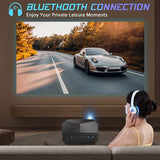 Beamer, 5G WiFi Bluetooth Beamer Full HD, Native 1080P Beamer 4K Heimkino Video Beamer 200'' Display, Mini Beamer