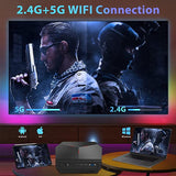 Beamer, 5G WiFi Bluetooth Beamer Full HD, Native 1080P Beamer 4K Heimkino Video Beamer 200'' Display, Mini Beamer