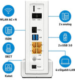 AVM FRITZ!Box 6591 Cable WLAN AC + N Router (DOCSIS-3.1-Kabelmodem, Dual-WLAN Ac+N (MU-MIMO) mit 1733 (5 GHz) + 800 Mbit/S (2, 4 GHz), VoIP-Telefonanlage)