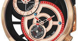 Stuhrling Original Men's 503.334614 Symphony Eclipse Horizon Swiss Quartz Dual Time Rose Tone Watch