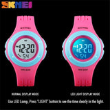 Digital Kinderuhr pink, Alarm, chronograph, led licht