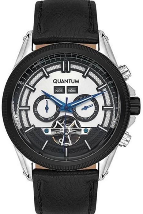 Quantum Automatic QMG552.331 47mm Leather Cord Men's Watch